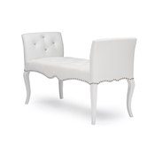 Baxton Studio Kristy Modern and Contemporary White Faux Leather Classic Seating Bench Baxton Studio Kristy Modern and Contemporary White Faux Leather Classic Seating Bench , wholesale furniture, restaurant furniture, hotel furniture, commercial furniture